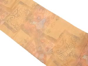 花鳥模様織り出し名古屋帯